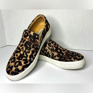 Steve Madden Gills-a LifeStyle Sneakers Shoes Leopard Fabric Women's Size 8M